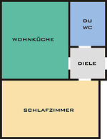 Ferienwohnung Gänseblümchen - Grundriss